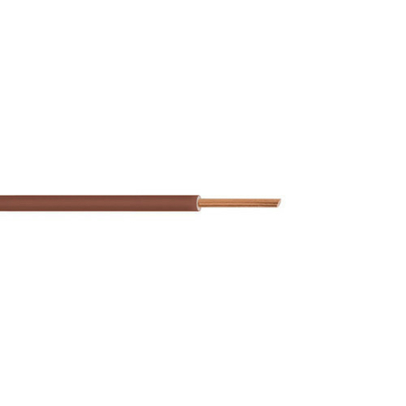 Câble électrique unifilaire cuivre H07VU section 1,5mm² coloris marron en bobine de 25m - Gedimat.fr