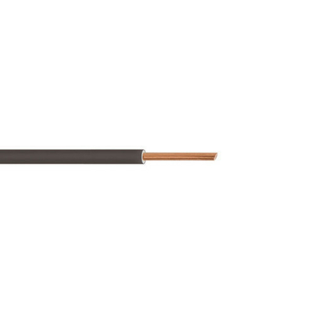 Câble électrique unifilaire cuivre H07VU section 2,5mm² coloris noir en bobine de 25m - Gedimat.fr