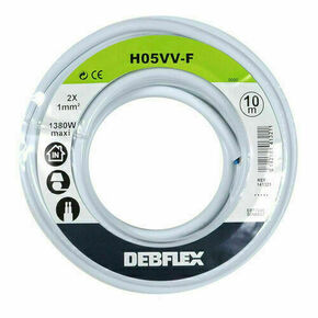 Câble électrique souple HO5VV-F 2x1mm² blanc - bobinot de 10m - Gedimat.fr