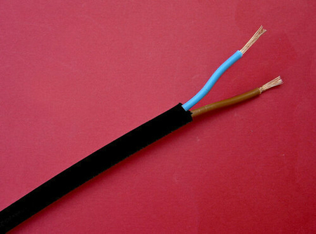 Câble électrique méplat H03VHH2F diam.2x0,75mm² coloris noir long.5m - Gedimat.fr