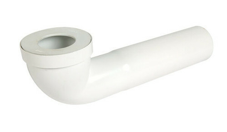 Pipe de sortie de cuvette WC NICOLL PVC longue avec entrée à joint diam.85/107mm sortie mâle diam.93mm long.400mm coloris blanc - Gedimat.fr