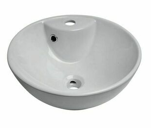 Vasque à poser FIDJI porcelaine blanc - D.40,5cm - H.18cm - Gedimat.fr
