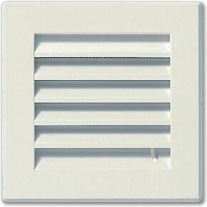 Grille de ventilation pvc carre rglable avec moustiquaire p.2cm 14x14cm blanc - Gedimat.fr