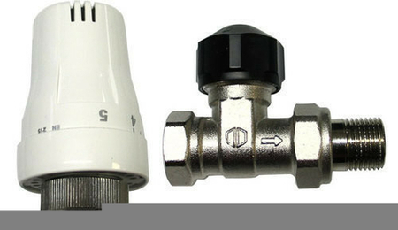 Robinet thermostatique droit mâle femelle égal acier nickelé gamme confort diam.15x21mm - Gedimat.fr