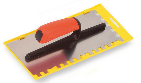 Platoir lame inox carré denté à colle monture polyamide ép.0,6mm larg.12xm long.28cm - Gedimat.fr