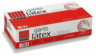 Gant latex blanc grade A L - bote de 100 pices - Gedimat.fr