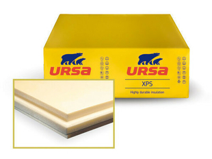 Mousse polystyrène extrudé URSA XPS N W E - 2,5x0,6m Ep.30mm - R=0,90m².K/W. - Gedimat.fr