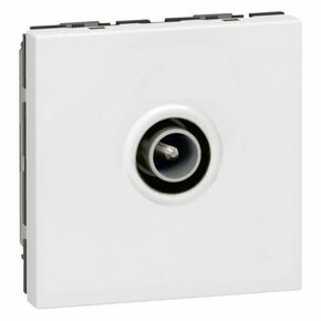 Prise TV simple mle MOSAIC 2 modules blanc - Gedimat.fr