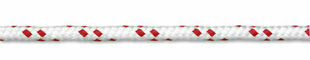 Corde polyester pr-tir blanche/rouge D6mm - bobine de 100m - Gedimat.fr