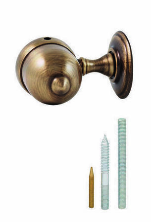 Naissance Laiton Chapuis NR00 + Anneau AR00 Pour Corde De Rampe - Diamètre 35mm - Style Rétro