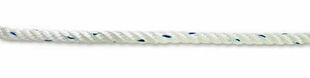 Corde torsade polyamide blanche/bleue D10mm - bobine de 70m - Gedimat.fr