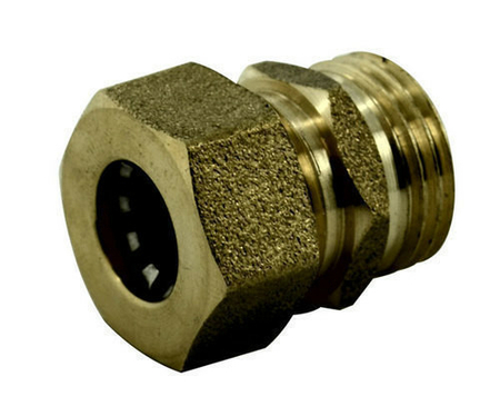 Raccord union laiton brut à joint mixte gripp à visser mâle diam.12x17mm pour tube cuivre diam.10mm en vrac 1 pièce - Gedimat.fr