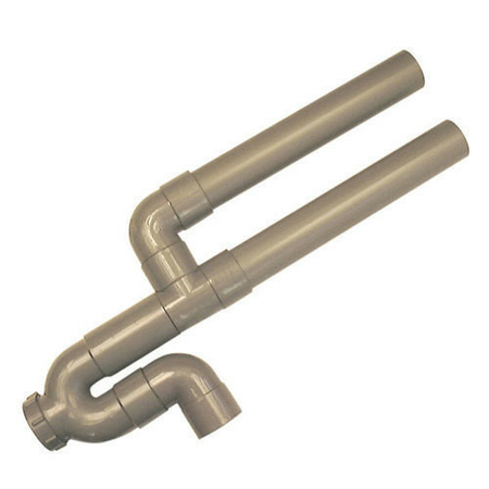Siphon double m.a.l ø40 sortie horizontale s-cav 1 pièce - Gedimat.fr