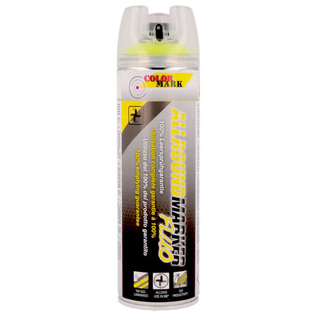Bombe traceur chantier 360° 500ml fluo jaune - Gedimat.fr