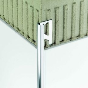 Profilé d’angle en acier inoxydable Schlüter Rondec E long.2,50m ép.10mm - Gedimat.fr