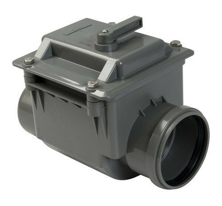 Clapet anti-retour pour canalisation de vidange PVC NICOLL femelle à joint/mâle à coller diam.100mm coloris gris - Gedimat.fr