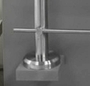 Poteau à plat pour gamme garde-corps en inox 304L - Gedimat.fr