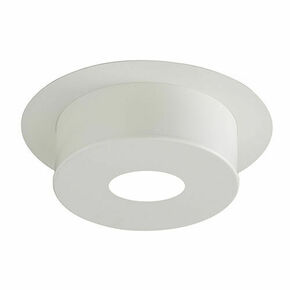 Plaque de finition ronde 12cm INOX-GALVA D130 - blanc mat RAL 9020 - Gedimat.fr