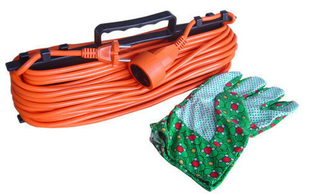 Rallonge électrique de jardin avec câble 2x1,5mm² longueur 25m coloris orange - Gedimat.fr