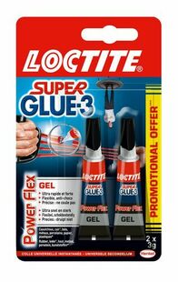 Colle SUPERGLUE 3 power flex gel - blister de 2x3g - Gedimat.fr