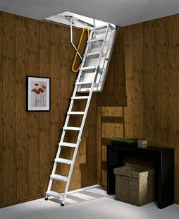 Escalier escamotable ECOSTEEL ISO avec bloc trappe - trémie 120x60cm 
