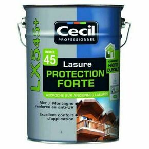 Lasure protection forte LX 545+ teck - pot 5l - Gedimat.fr