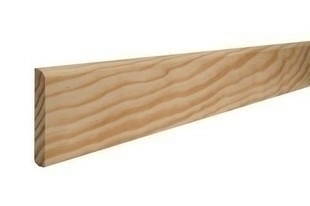 Plinthe arrondie en MDF prpeint section 10x100mm long.2,00m - Gedimat.fr