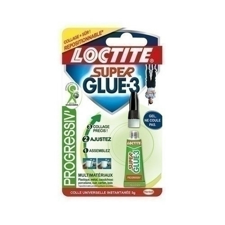 Colle Super glue3 PROGRESSIV' - 3 g - Gedimat.fr