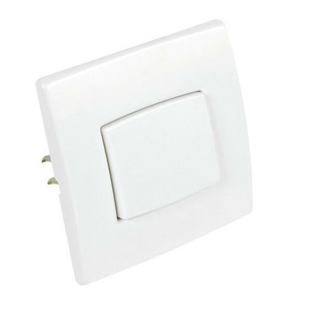 Poussoir simple série PERFECT 6A coloris blanc mat sous film de 1 pièce - Gedimat.fr