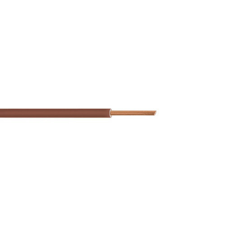 Câble électrique unifilaire cuivre H07VU section 1,5mm² coloris marron en bobine de 5m - Gedimat.fr