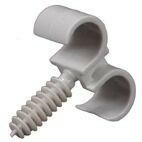 Clips double à cheville pour fixation de tube IRL diam.16 à 20mm coloris gris sachet de 10 pièces - Gedimat.fr