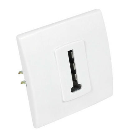 Prise téléphone femelle en T série PERFECT coloris blanc mat sous film de 1 pièce - Gedimat.fr