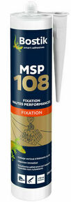 Mastic de fixation polymres MSP108 de fixation blanc - cartouche de 290ml - Gedimat.fr
