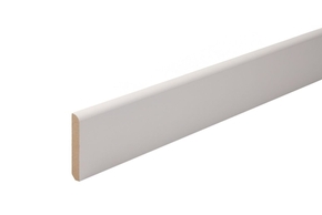 Plinthe MDF prpeinte blanche arrondie - 10 x 68 mm long.2,44 m - Gedimat.fr