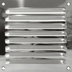 Grille de ventilation mtallique  persienne sans moustiquaire 10x10cm inox - Gedimat.fr