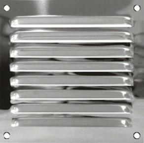 Grille de ventillation  persienne en inox dim.15x15cm - Gedimat.fr