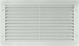 Grille de ventilation pvc rectangulaire avec moustiquaire p.19cm haut.23cm larg.38cm blanc - Gedimat.fr