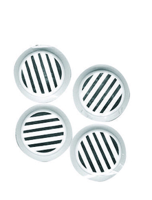 Grille de ventilation pvc ronde non rglable avec moustiquaire p.1,1cm diam.4/3,2cm blanc - Gedimat.fr