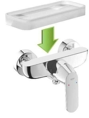 Tablette porte-savon pour mitigeur douche EUROSMART COSMOPOLITAN GROHE ép.18mm larg.30cm long.25cm chromé - Gedimat.fr
