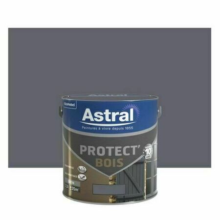 Peinture bois glycro satine ASTRAL PROTECT'BOIS coloris minerai 2,5L - Gedimat.fr