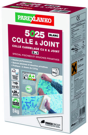 Mortier-colle améliorée C2 E 5025 COLLE & JOINT sac de 5kg coloris blanc - Gedimat.fr