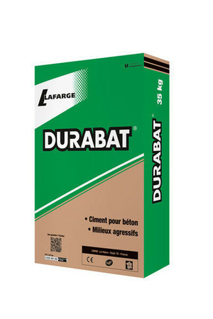 Ciment CEM I 52,5 CE NF Durabat sac de 25kg - Gedimat.fr