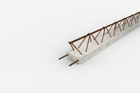 Poutrelle treillis renforcée RAID long.béton 4.50m portée libre 4.45m - Gedimat.fr