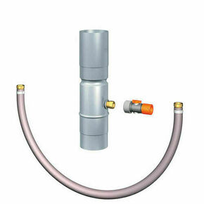 Récupérateur d'eau cylindrique avec raccord Gardena - CLASSIC naturel - D80mm - Gedimat.fr