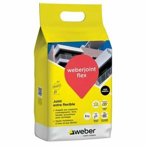 Joint extra flexible pour carrelage WEBERJOINT FLEX E05 blanc - sac de 5kg - Gedimat.fr
