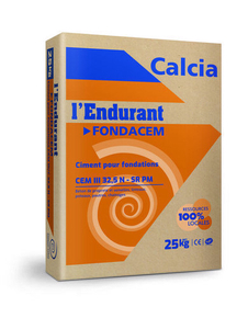 Ciment FONDACEM CEM III 32,5 N SR PM - sac de 25kg - Gedimat.fr