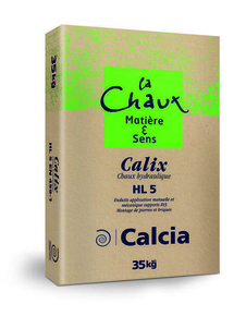 Chaux hydraulique CALIX grise HL 5 CE - sac de 35kg - Gedimat.fr