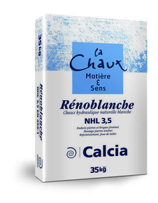 Chaux hydraulique RENOBLANCHE NHL 3,5 CE - sac de 35kg - Gedimat.fr