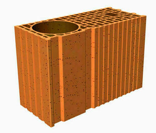 Brique poteau POROTHERM GF R20 - Durtal - 450x200x299mm - Gedimat.fr