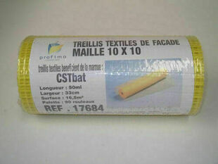Treillis fibre maille 10x10mm CST BAT 140 g/m2 rouleau larg.100cm long.50m - Gedimat.fr